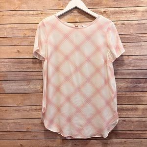 LC Lauren Conrad Pink Tie Back Tee Size XS NWT